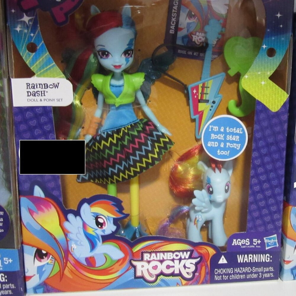 Rainbow dash doll and pony rainbow rocks set equestria girls my little pony NIB